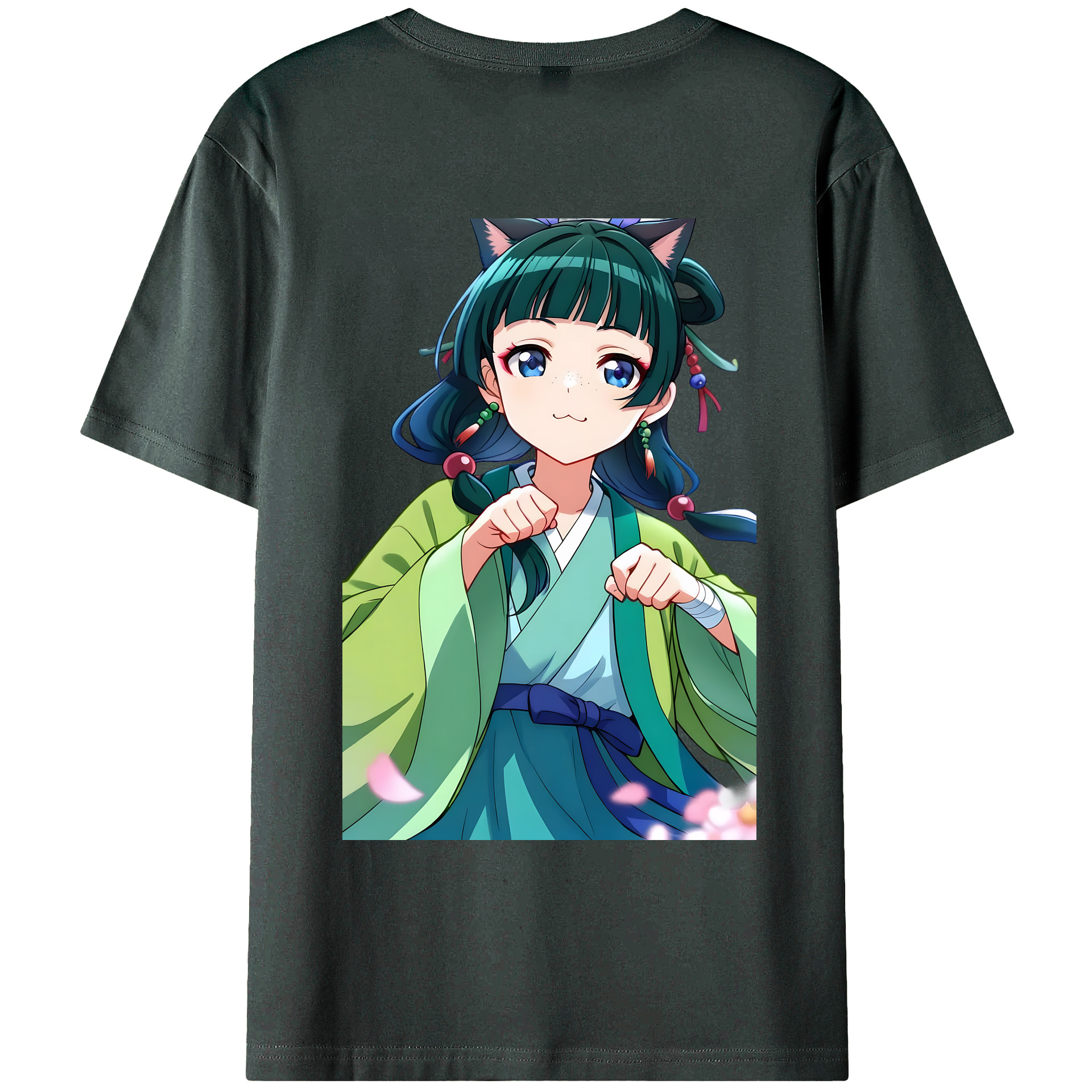 （画像用） 薬屋のひとりごと The Apothecary Diaries 綿100％ メンズ半袖Tシャツ（バックプリント） 通気性